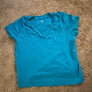 Teal V neck